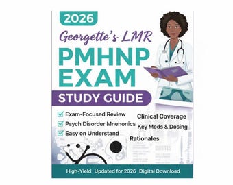 2026 PMHNP Exam Study Guide | Psychiatric Nursing Review (Instant Download)
