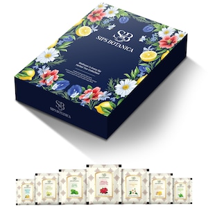 Assorted Herbal Tea Gift Set, 9 Flavors, 45 Sachets, Plantbased Pyramid Tea Bags