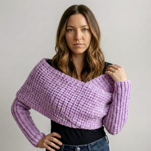 Crochet Braided Sleeve Scarf Pattern | Easy Shrug Wrap (PDF Download)