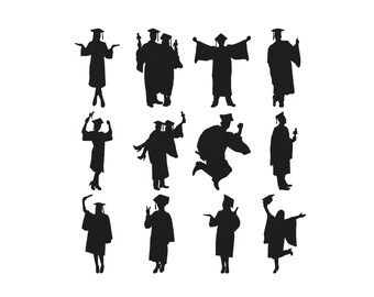 Graduation Cap Diploma Embroidery, Graduate Silhouette Machine Embroidery File, Graduation Hat Girl, Graduation Women Embroidery, 6 Sizes