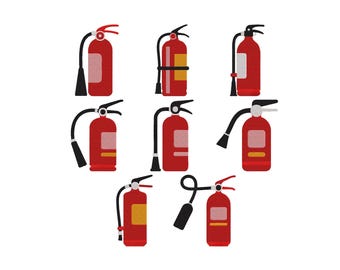 Fire Extinguisher embroidery, Mini Fire Extinguisher, Fire Extinguisher filled stich, Fireman embroidery, Firefighter embroidery, 6 Sizes
