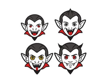 Vampire Head Embroidery, Vampire Bundle Embroidery, Mask Embroidery Design, Mini mask Embroidery, Machine Embroidery Design Files, 6 Sizes