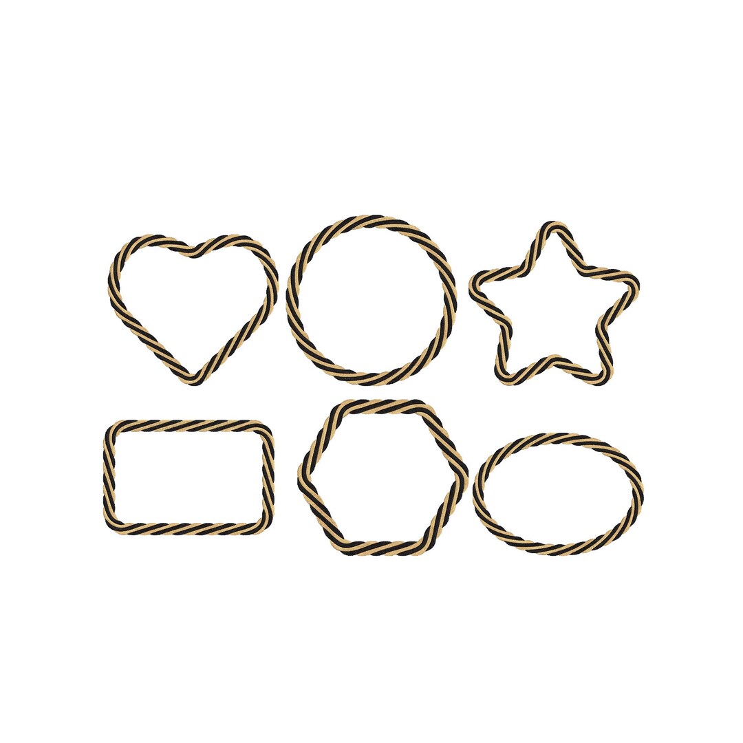 Rope Shape Embroidery Design, Rope Embroidery, Rope Bundle Embroidery ...