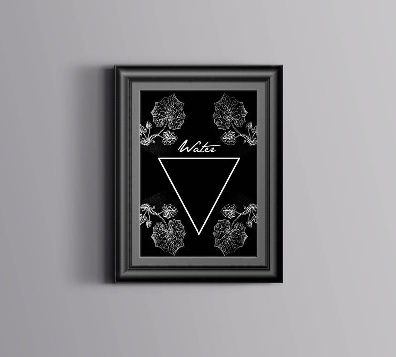 Water Element Triangle Art Print Printable Digital Instant Etsy