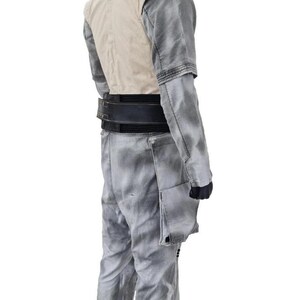 Boba Fett Inspired Cosplay Costume | Mandalorian Flight Suit with Vest & Black Belt | Star Wars Bounty Hunter Outfit | Adult Armor Costume image 3