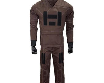 Brown Din Djarin Mandalorian Cosplay Suit | Star Wars Bounty Hunter Costume for Comic-Con, Halloween & Cosplay Events
