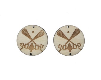 Lacrosse Wooden Center Cabochon