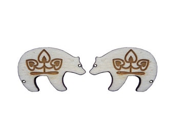 Medicine Bear Wooden Center Cabochon