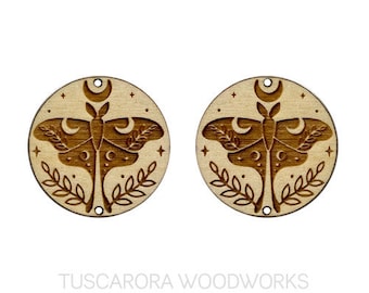 Luna Moth Wooden Center Cabochon
