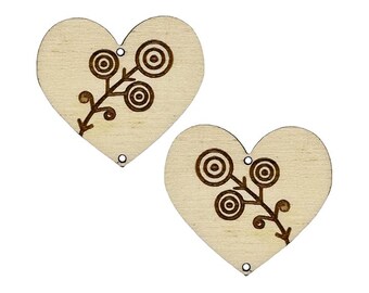 Celestial Heart Wooden Center Cabochon