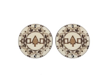 Hiawatha Belt Wooden Center Cabochon