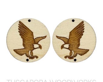 Eagle Wooden Center Cabochon