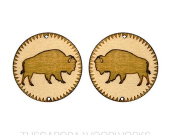 Buffalo Wooden Center Cabochon