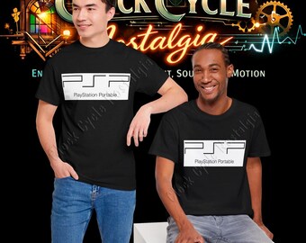 2005 PlayStation Portable PSP-logotyp T-shirt - Retro handhållen speltröja med grafik