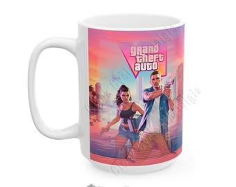 Grand Theft Auto VI - Lucia & Jason - Hot Gaming Coffee Mug - Playstation/XBox