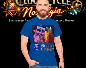 General Cinema T-Shirt - Retro GCC Candy Band Jazz Saxophone Popcorn Tee