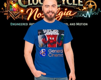 General Cinema T-Shirt - Retro GCC Popcorn Bob Movie Theater Surprised Tee