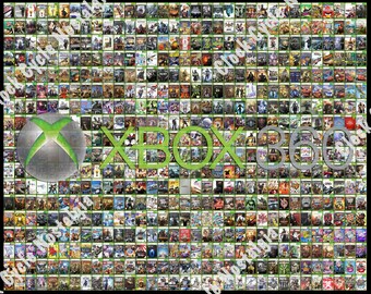 2005 Xbox 360 Ultimate Mosaic Part 1/2 - 594 Game Box Art (007-Mar) - 20"x16" Vinyl Repositionable Poster