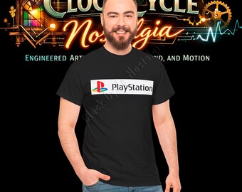 1995 Original PlayStation-logotyp T-shirt - Retro 32-bitars spelgrafik T-shirt