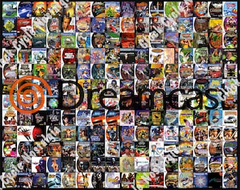 1999 Sega Dreamcast Ultimate Mosaic - 184 Game Box Art - 20"x16" Vinyl Poster