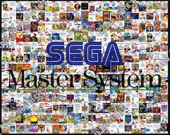 Ultimate Sega Master System Mosaic Poster - 299 Game Box Art - 20"x16" Poster - Satin - Repositionable