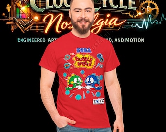 Bubble Bobble Sega Master System T-Shirt - Retro 8-Bit Arcade Platformer Tee