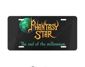 Phantasy Star IV Sega Genesis License Plate - End of the Millennium -  Black