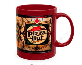 Vintage Pizza Hut Mug 11oz - Retro Restaurant Lamp Coffee Cup 14 Colors