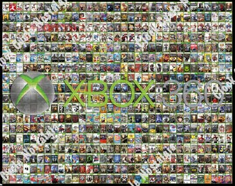 2005 Xbox 360 Ultimate Mosaic Part 2/2 - 594 Game Box Art (MLB-Zum) - 20"x16" Vinyl Repositionable Poster