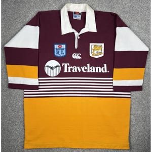 80sヴィンテージ オーストラリア ブリスベン ブロンコス ラガーシャツ Brisbane Broncos Vintage - Etsy