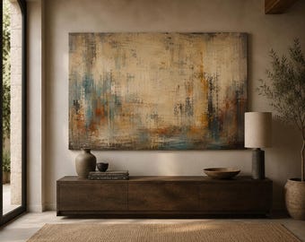 Quiet Persistence – Large Neutral Abstract Wall Art