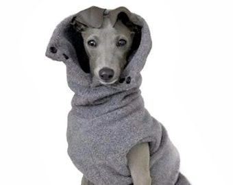 Dog Coat - WINTER Burrito Wrap™ Double Velour High Loft Heather Grey- Water Repellent Finish-Increases Resistance to Snow & Rain