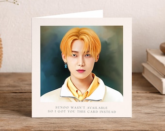 Sunoo ENHYPEN Birthday Card - Kpop Greetings Card For ENGENE - K-Pop Fan - ENHYPEN - Christmas Card - Just To Say - Any Occasion