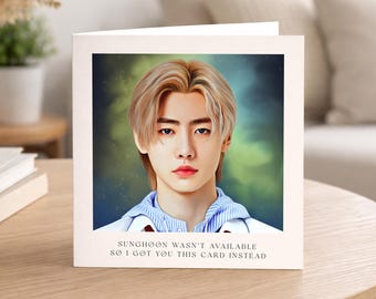 Sunghoon ENHYPEN Birthday Card - Kpop Greetings Card For ENGENE - K-Pop Fan - ENHYPEN - Christmas Card - Just To Say - Any Occasion