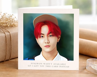 Jungwon ENHYPEN Birthday Card - Kpop Greetings Card For ENGENE - K-Pop Fan - ENHYPEN - Christmas Card - Just To Say - Any Occasion
