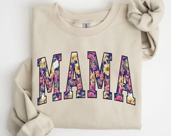 Trendy floral mama sweatshirt - the perfect Mother’s Day or birthday gift for mom.