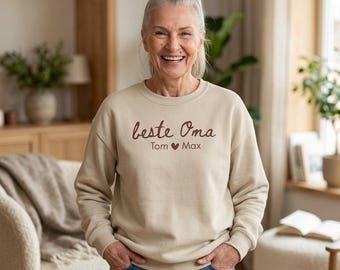 Oma Pullover personalisiert – Beste Oma Geschenk – Muttertag Oma Geschenk – oma muttertagsgeschenk personalisiert – Geschenkidee für Oma