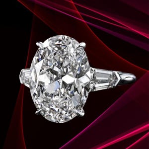 CLOSEOUT SPECIAL 4 Carat VS1 Clarity Oval Cut Lab Diamond Three Stone Engagement Ring | 14K White Gold Classic Wedding Gift Ring For Wife