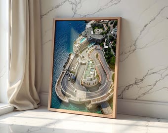 Monaco Grand Prix Poster, Vintage F1 Racing Wall Art, Monte Carlo Motorsport Print, Retro Formula One Decor