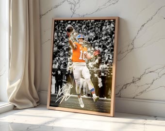 Bo Nix Poster, Denver Football Wall Art, Colorado Sports Print, Quarterback Art Poster, Football Fan Gift, Man Cave Decor, Game Room Art