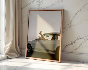 Porsche Vintage Poster, Klassische Sportwagen Wandkunst, Vintage Racing Print, Automobiles Dekor für Garage, Büro, Autobegeisterte