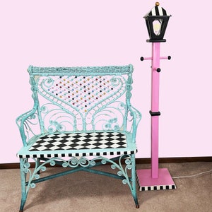 Pink Black and White Floor Lamp Night Light image 2