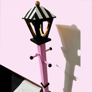 Pink Black and White Floor Lamp Night Light image 4