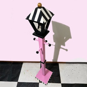 Pink Black and White Floor Lamp Night Light image 3