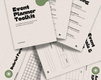 Event Planner Toolkit | 43-Seiten-Planungssystem | Budget Vendor Timeline Vorlagen | PDF-Download