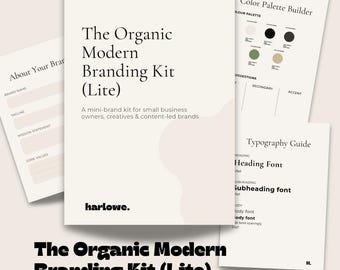 Organic Modern Branding Kit (Lite) | 12-Page Canva Brand Guidelines Template for Small Businesses