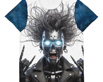 Musiker Geschenk Lustig | Lustiges Sportliches Shirt | Humor Tee | Geschenk für Musiker | Roboter-Rockstar-T-Shirt