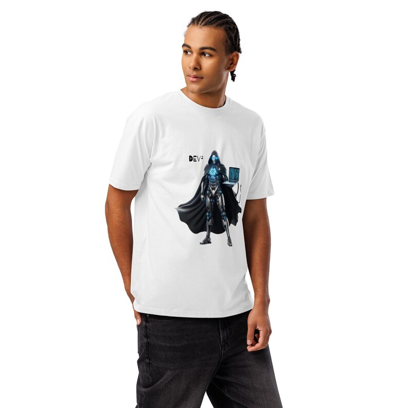 Programmer | Humor Robot Tee – Funny Gift for Coder – Tech Lover PresentCotton Heritage MC1082 I Men's Premium Short Sleeve Tee