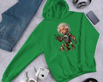 Zabawny prezent dla nauczyciela nauk ścisłych | Zabawna bluza z kapturem z fizyki | Bluza z kapturem z humorem | Prezent dla nauczyciela nauk ścisłych | Robot