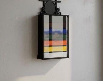 Zwarte vitrine met 7 riemen - judo, aikido, Krav Maga - 3D-geprint